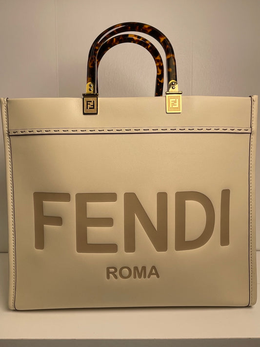 LARGE LEATHER FENDI BOOKTOTE