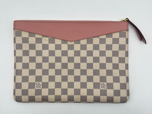 LOUIS VUITTON TOILETRY POUCH AZUR DAMIER PINK INTERIOR