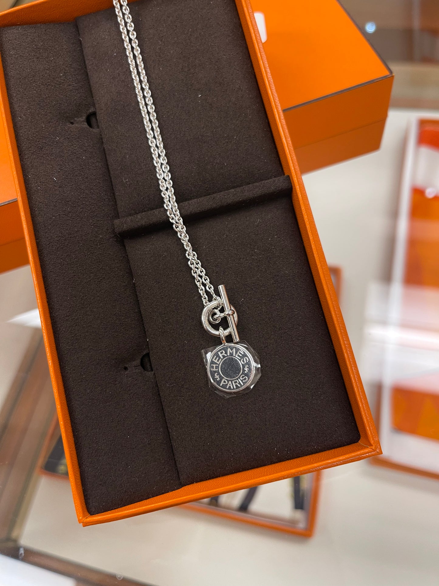 HERMES AMULETTES EX-LIBRIS PENDANT NECKLACE