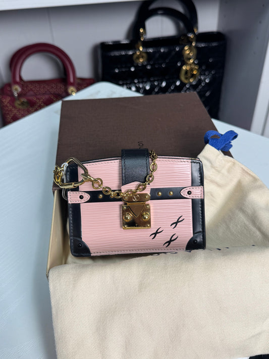 LOUIS VUITTON EPI PINK TRUNK KEY HOLDER