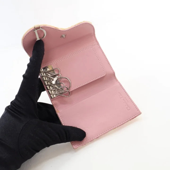 CHRISTIAN DIOR PINK KEY HOLDER