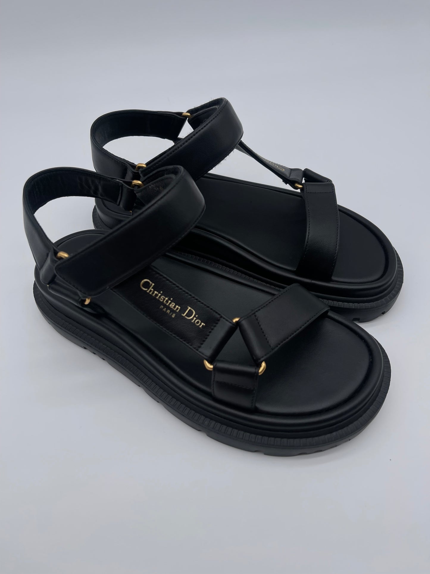 CHRISTIAN DIOR LEATHER GLADIATOR SANDALS SIZE 6.5