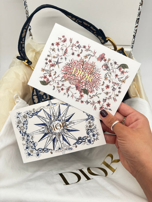 CHRISTIAN DIOR SADDLE BAG BLUE OBLIQUE SIZE LARGE