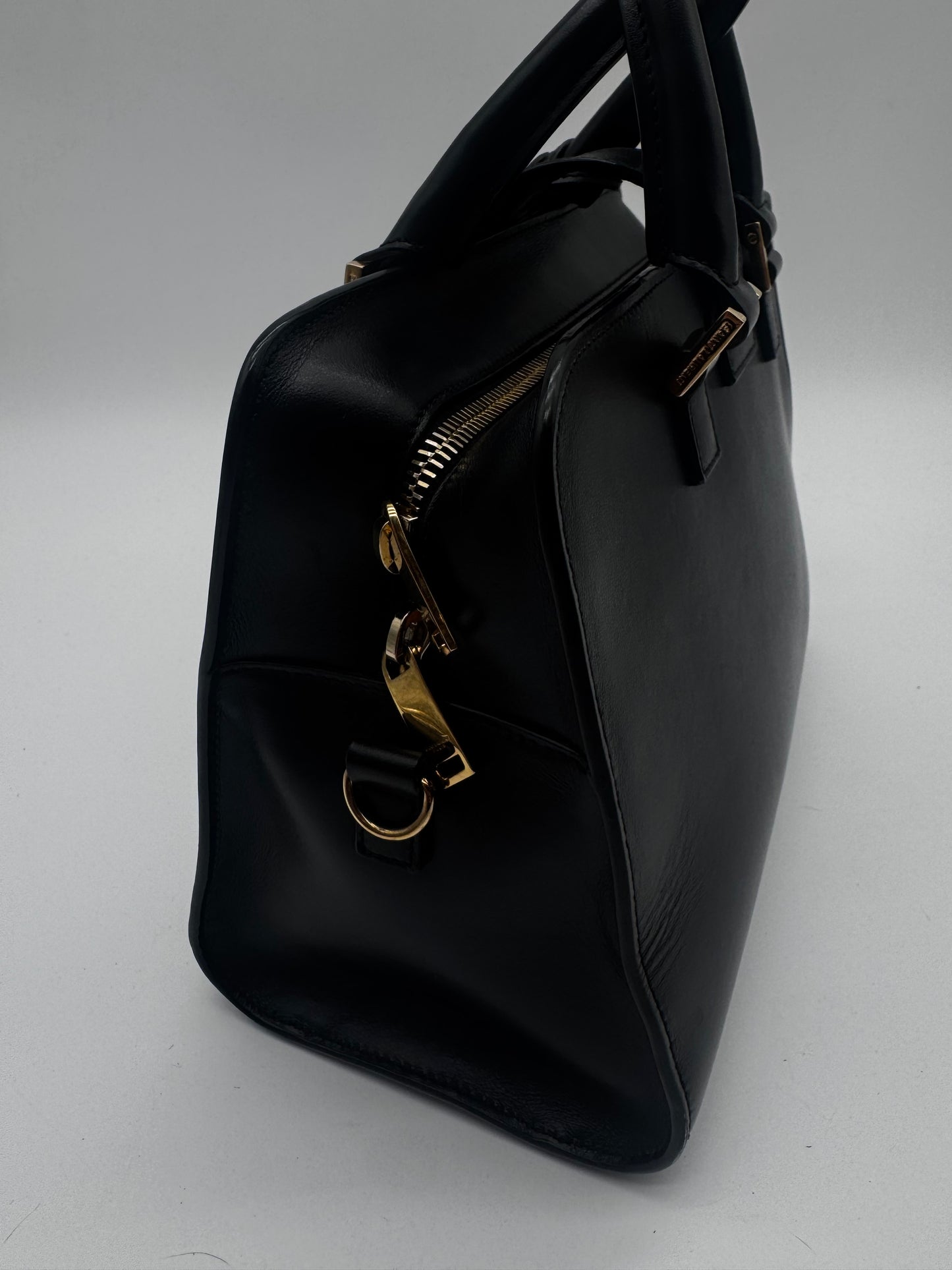 BLACK YSL SATCHEL BAG WITH CROSSBODY STRAP