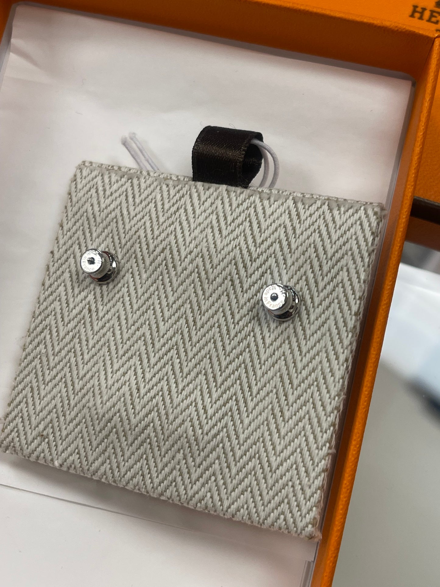 HERMES MINI POP H ORANGE EARRINGS