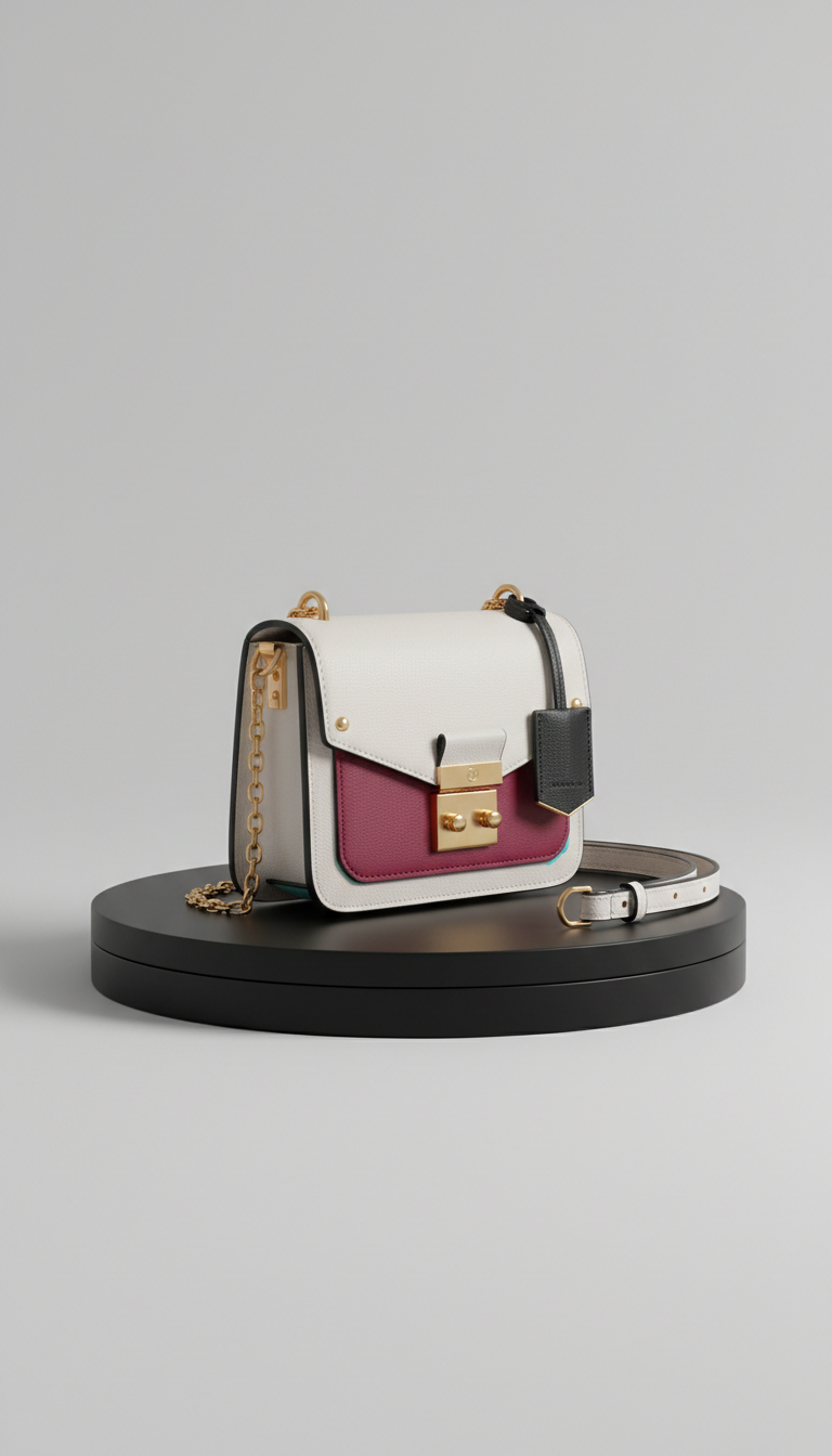 Porcelain mini crossbody luxe calfskin