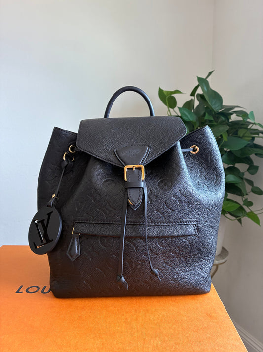 BLACK EMPREINTE LOUIS VUITTON MONTSOURIS BACKPACK