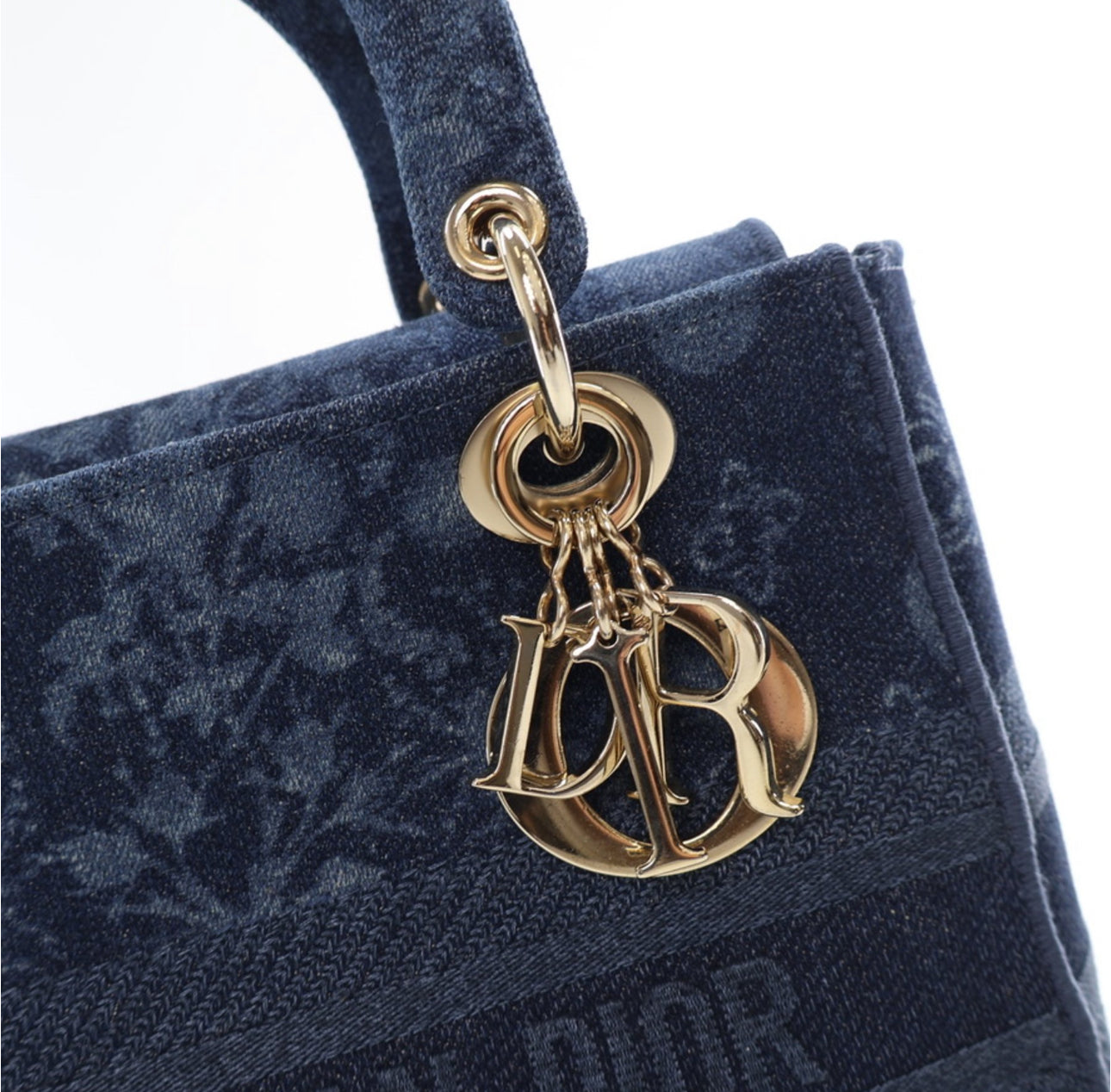 DIOR MEDIUM DENIUM FLORAL LADY D-LITE