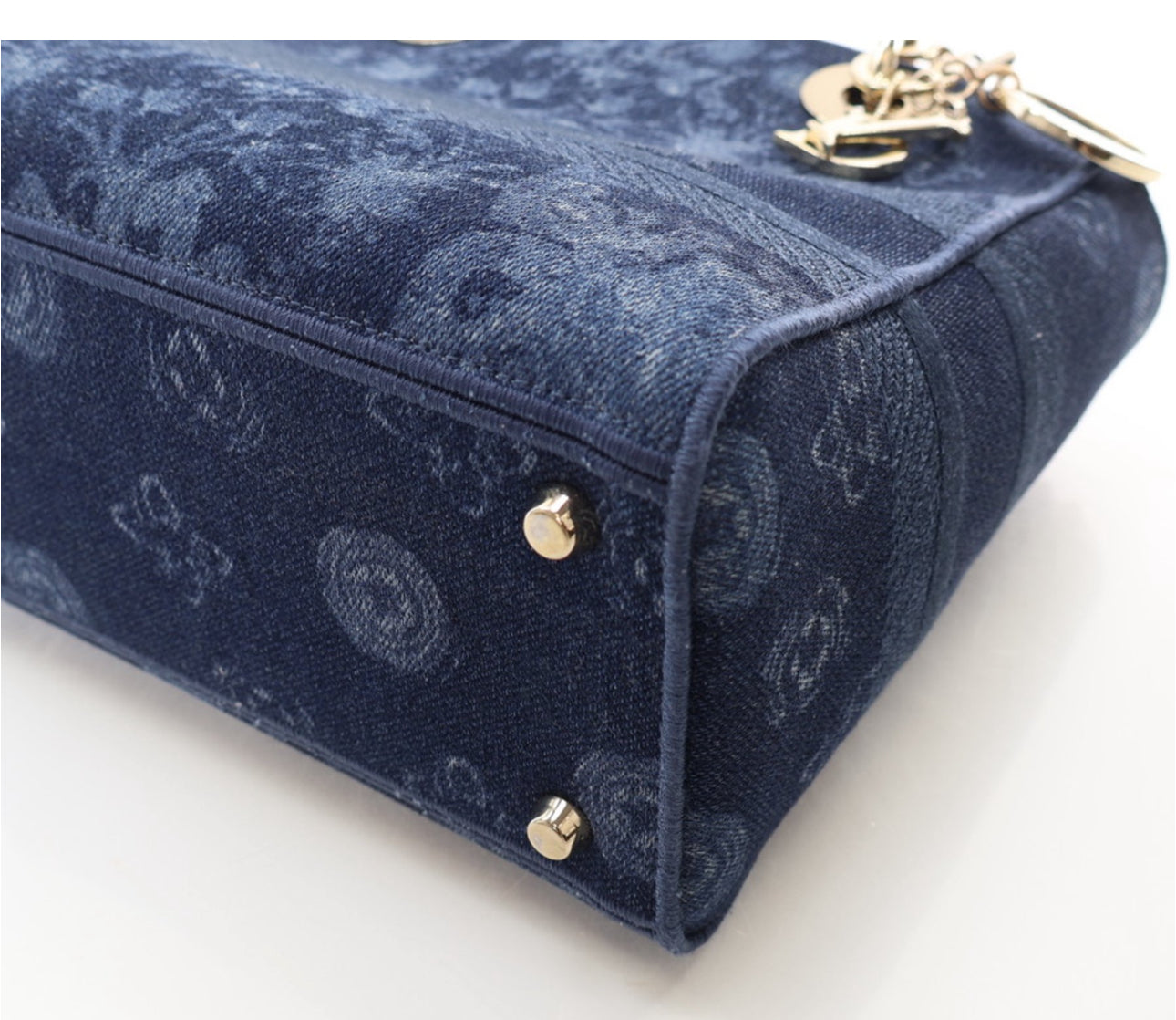 DIOR MEDIUM DENIUM FLORAL LADY D-LITE