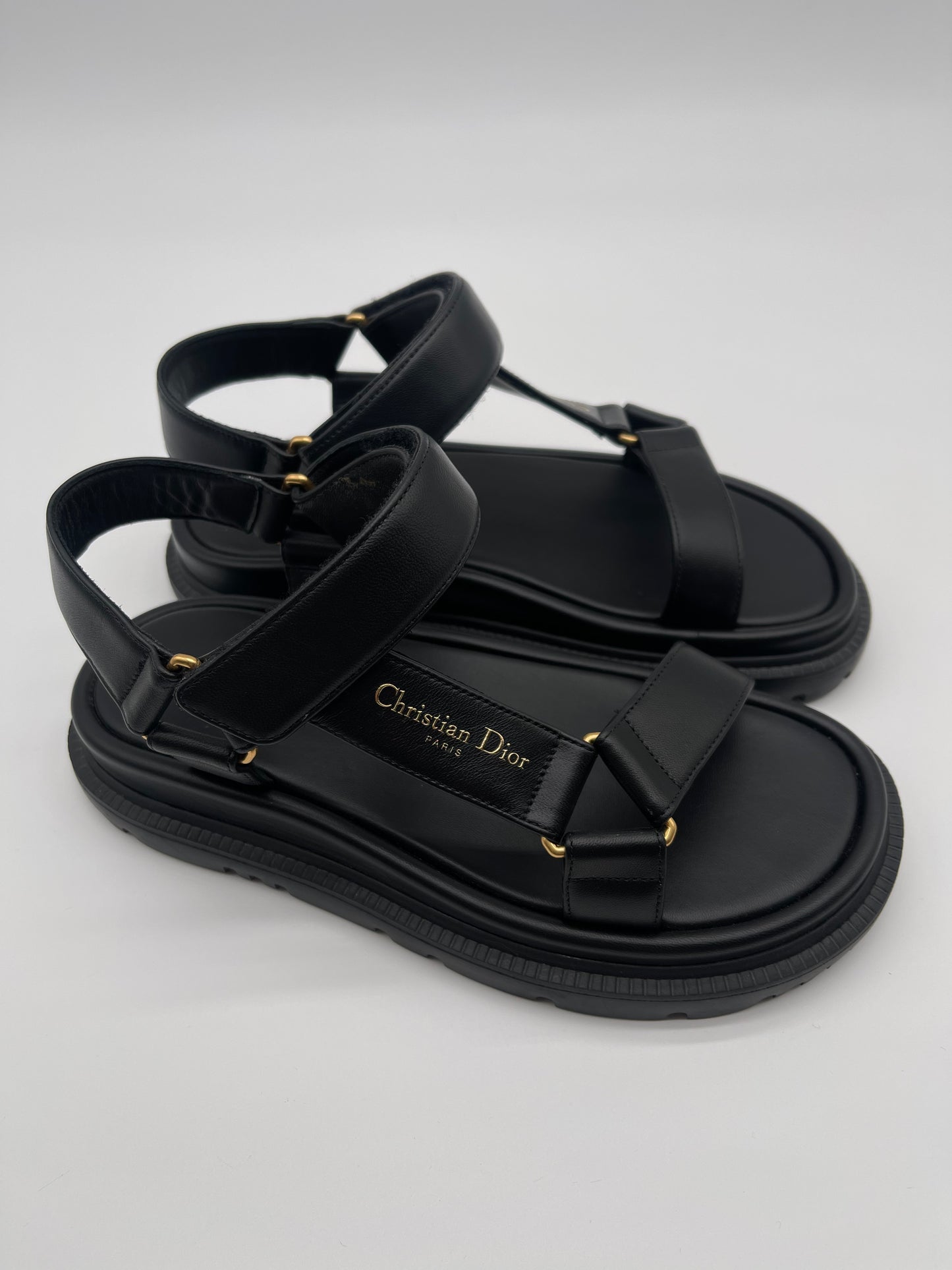 CHRISTIAN DIOR LEATHER GLADIATOR SANDALS SIZE 6.5