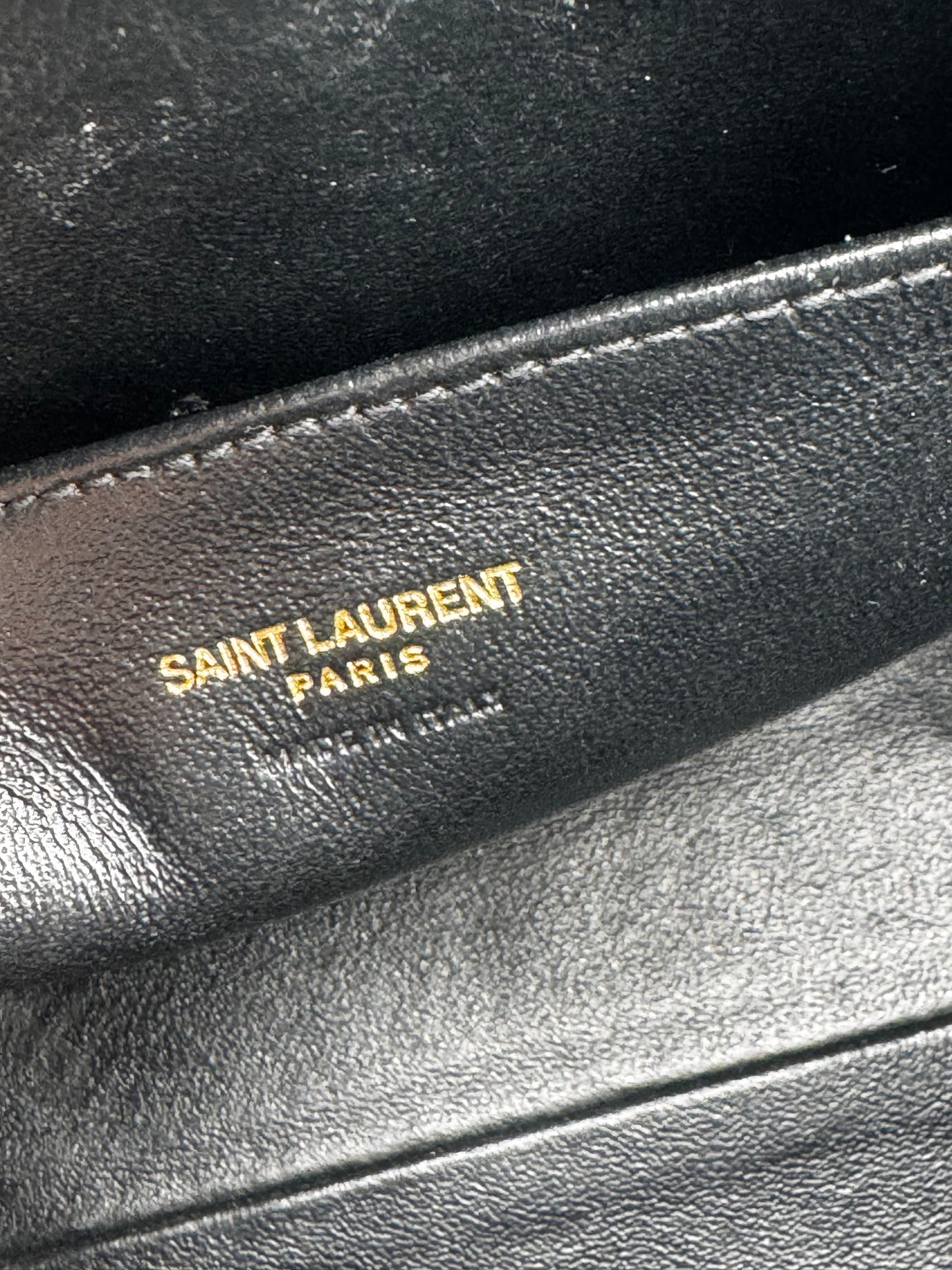 BLACK YSL SATCHEL BAG WITH CROSSBODY STRAP