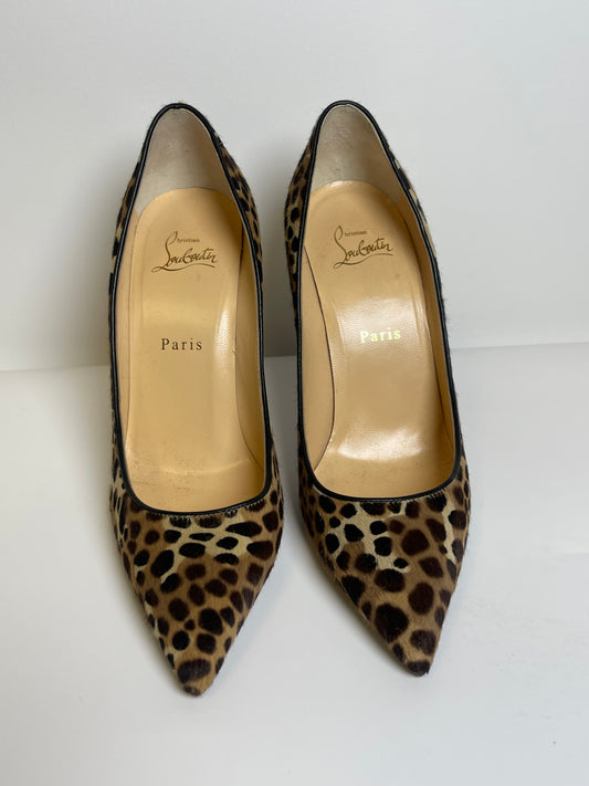 CHRISTIAN LOUBOUTIN SIZE 8.5 PUMPS CHEETAH PRINT