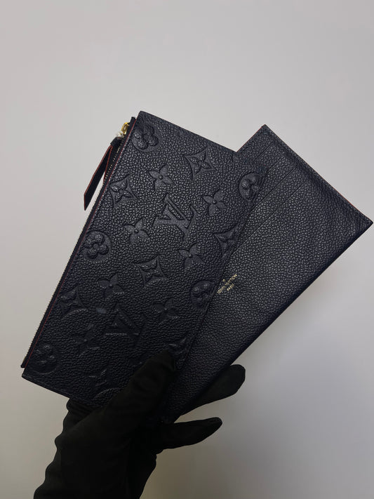 LOUIS VUITTON FELICIE INSERTS NAVY BLUE AND RED