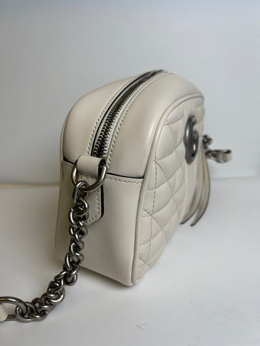 GUCCI MARMONT CROSSBODY BEIGE WHITE (LIKE-NEW!)