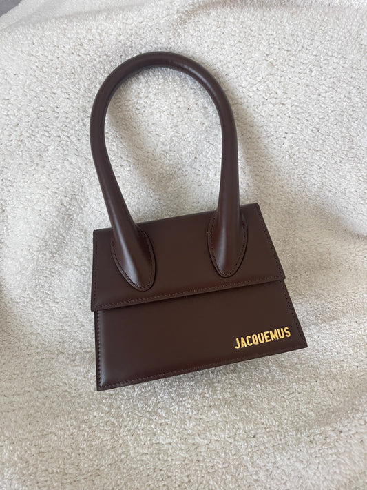 JACQUEMUS BROWN SMALL CROSSBODY