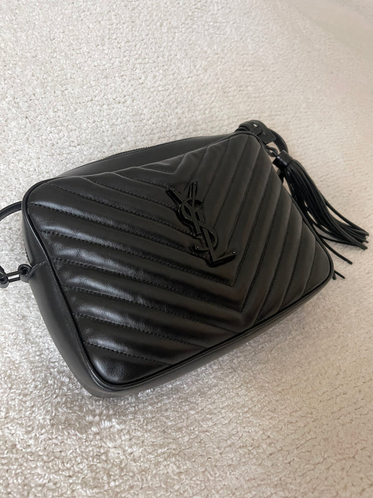 YSL CAMERA BAG BLACK HARDWARE