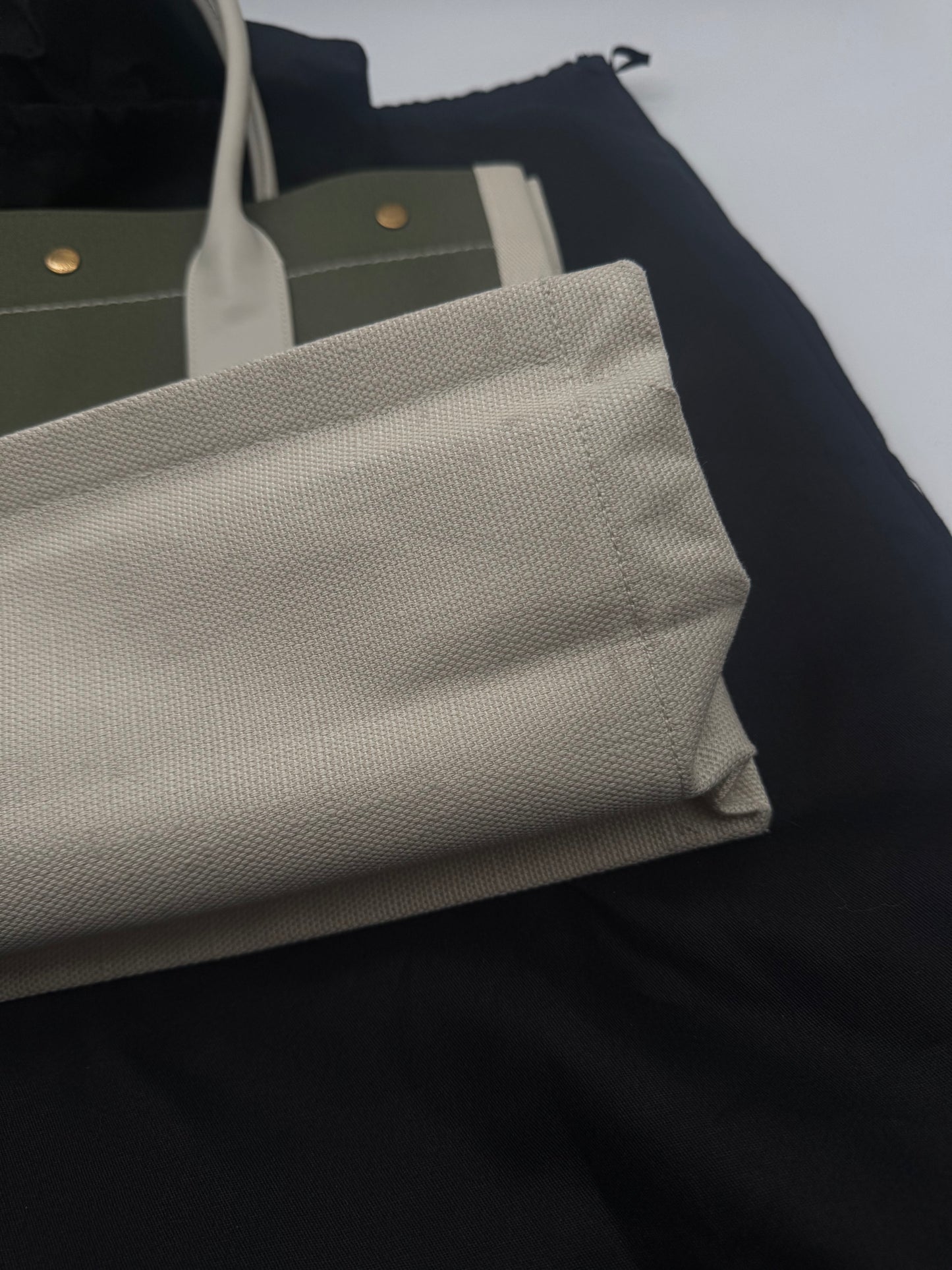YSL RIVE GAUCHE OLIVE GREEN TOTE