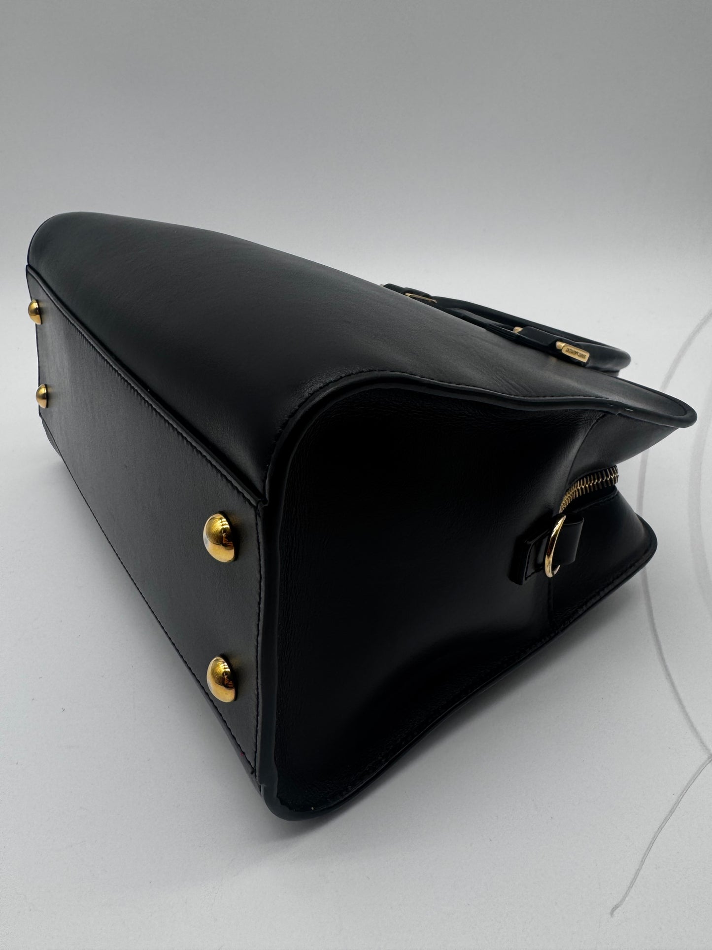 BLACK YSL SATCHEL BAG WITH CROSSBODY STRAP