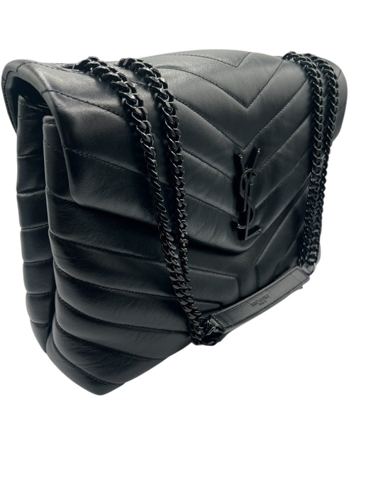 GORGEOUS! YSL LOULOU quilted leather shoulder bag-Large size