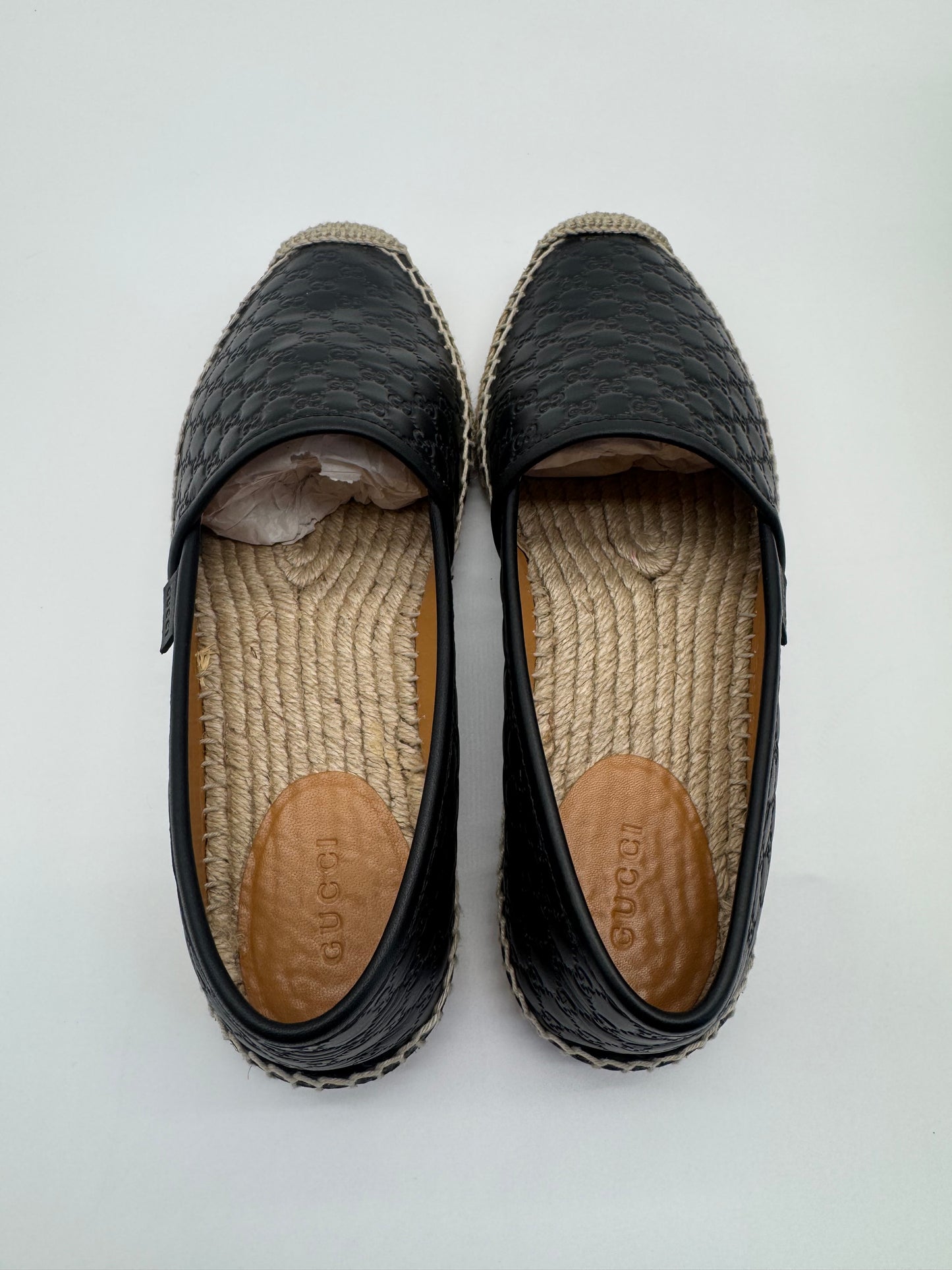 GUCCI MONOGRAM CANVAS ESPADRILLES (UNISEX) Size 6