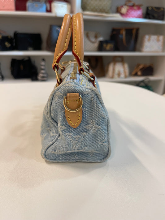 BLUE DENIM LV NANO SPEEDY