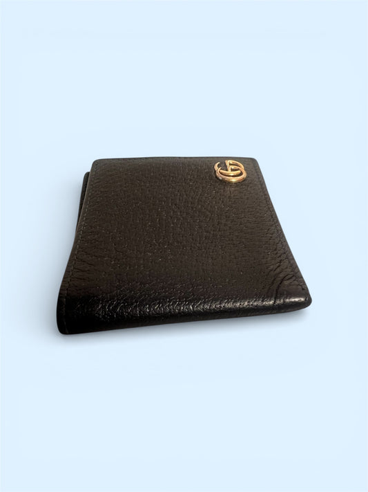 Gucci Marmont, black leather bifold 
