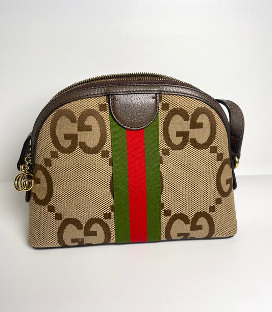 GUCCI OPHIDIA GG SMALL CANVAS CROSSBODY (FULL SET)