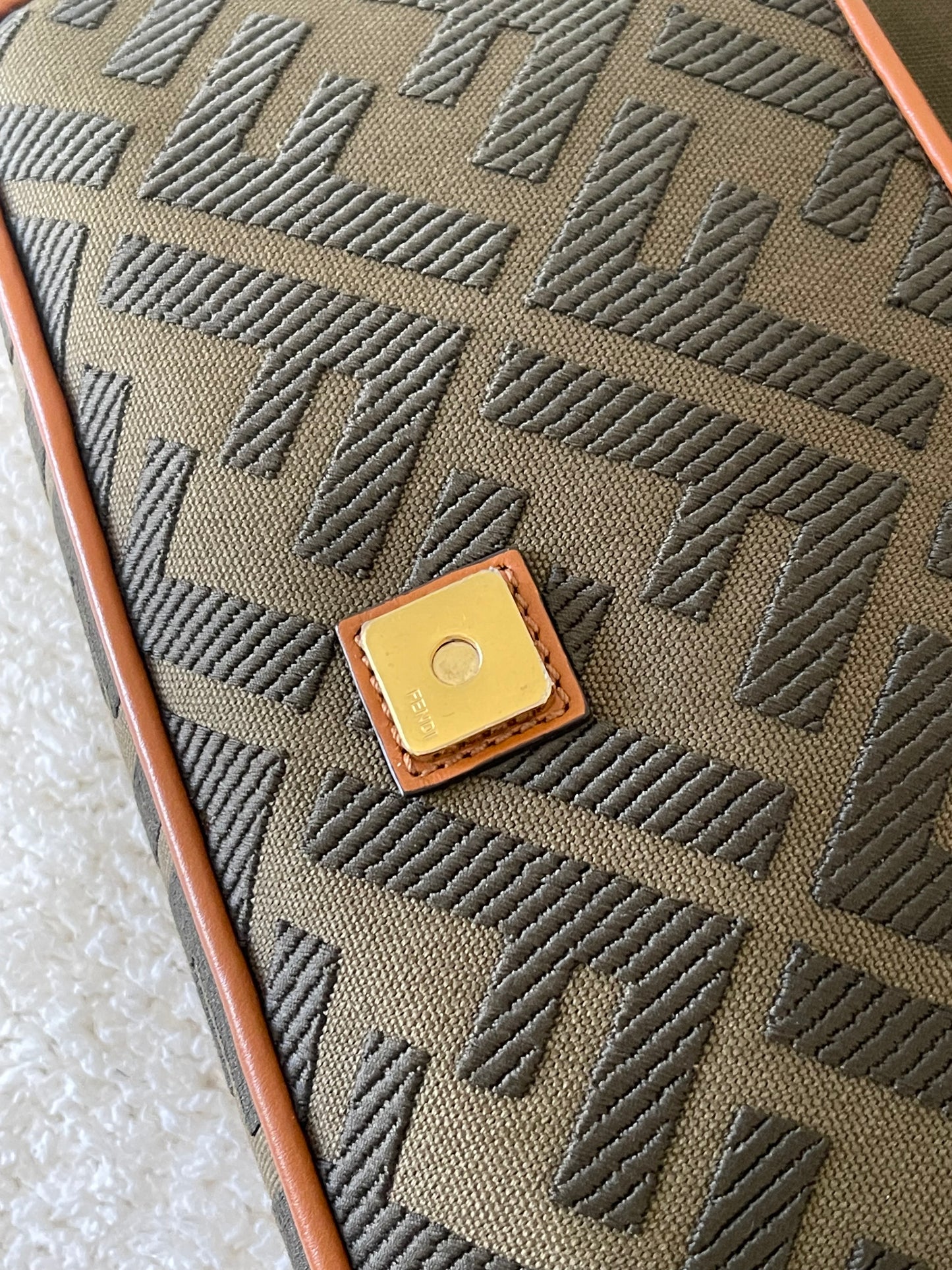 FENDI ZUCCA GREEN BAGUETTE
