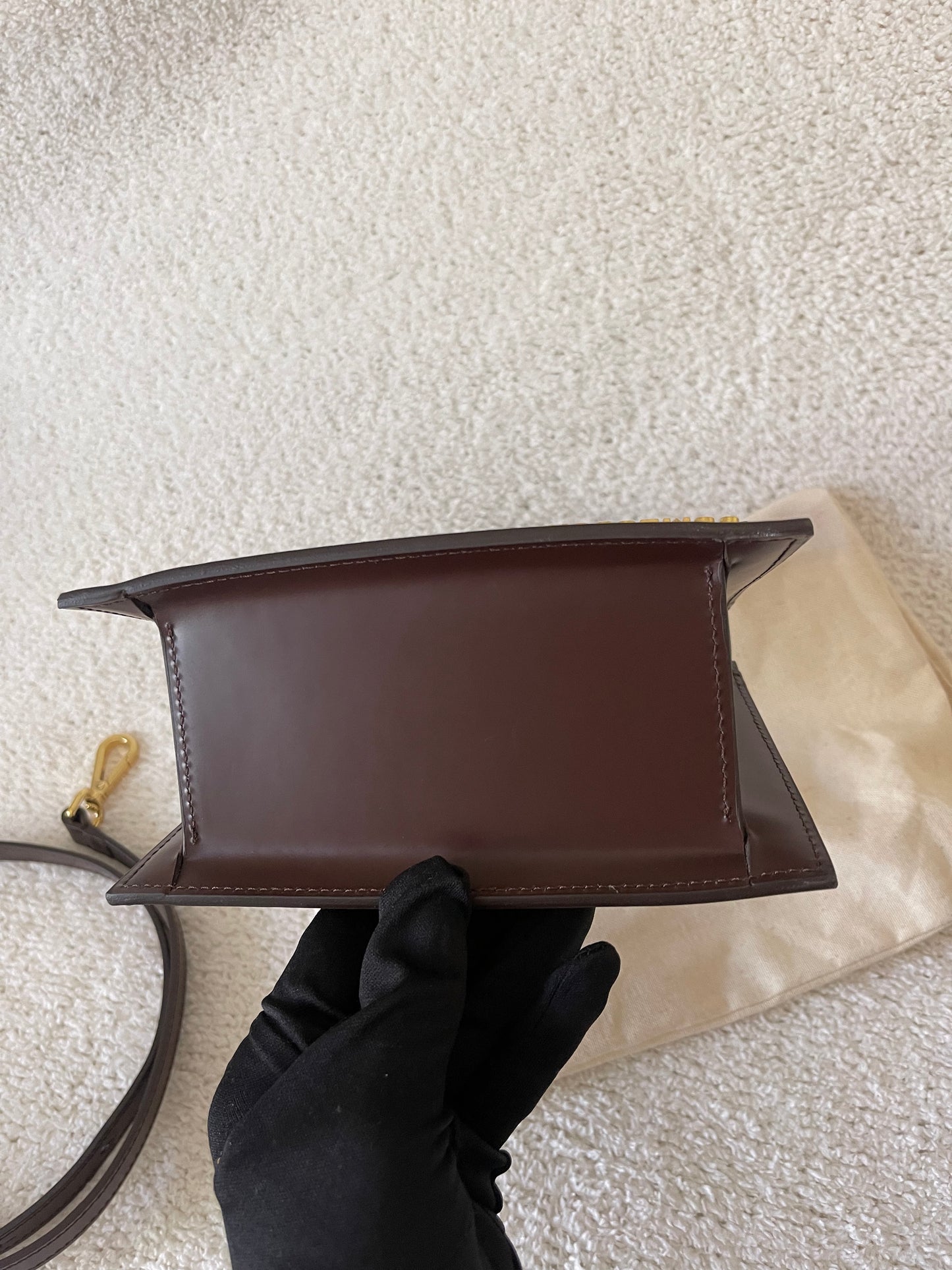 JACQUEMUS BROWN SMALL CROSSBODY