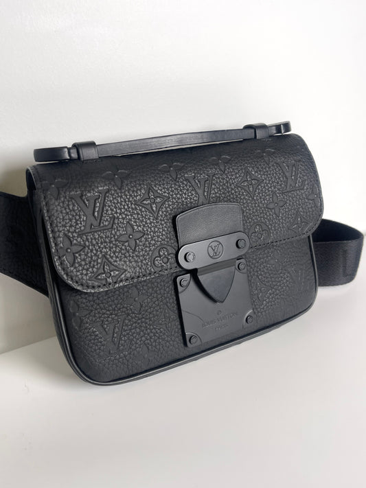 LOUIS VUITTON MEN’S BLACK EMPREINTE CROSSBODY BAG