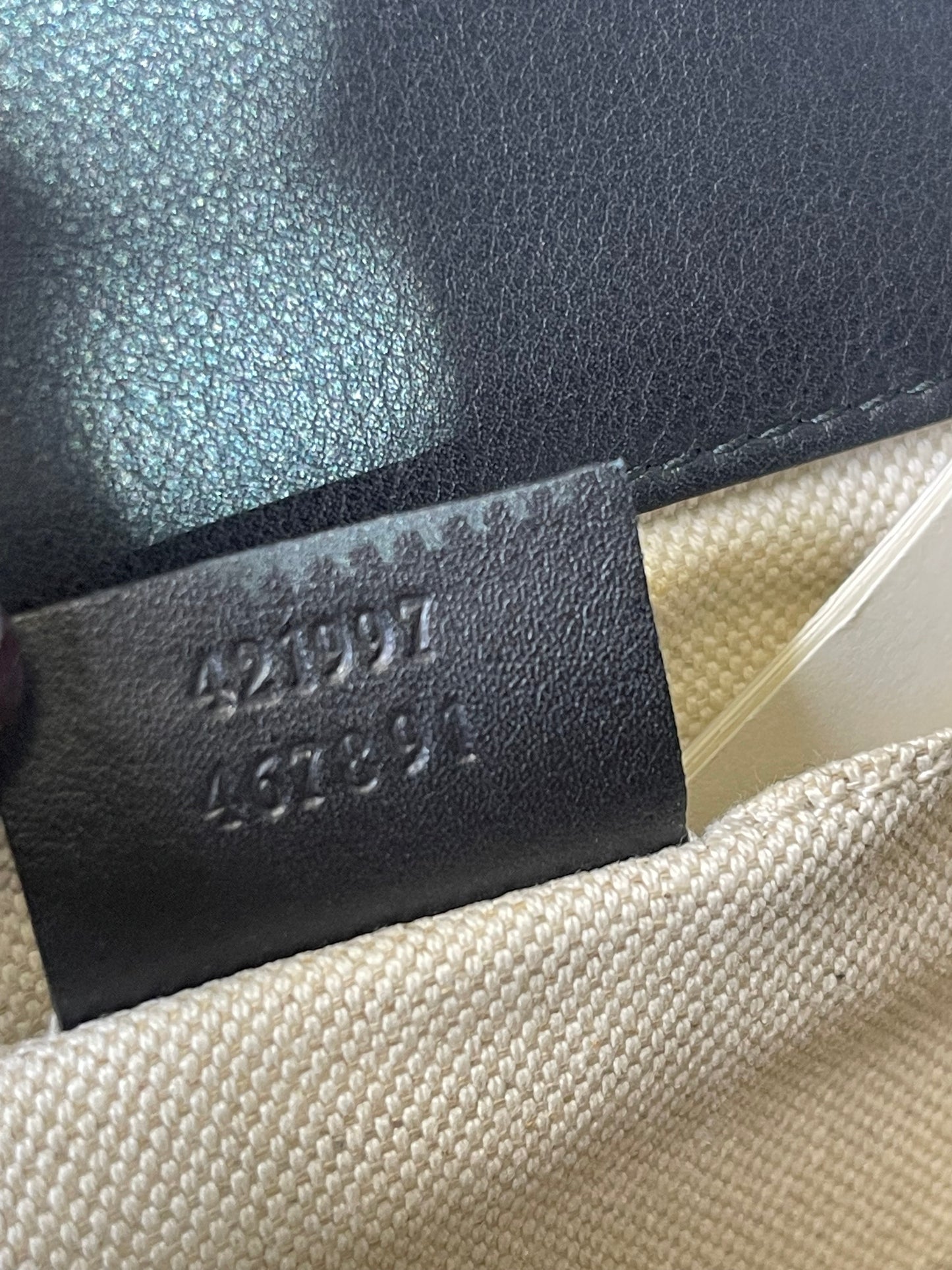 GUCCI BLACK SHOULDER BAG STUDDED GOLD HARDWARE