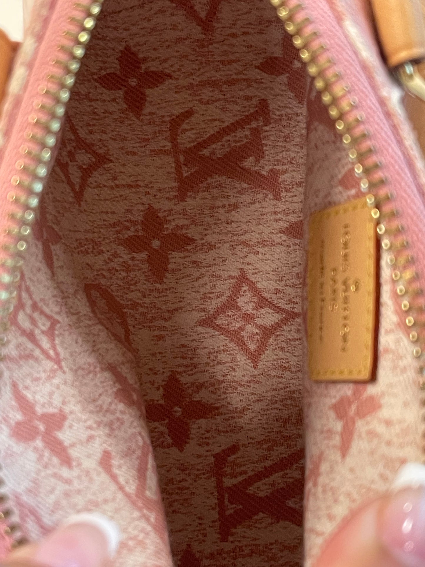 LV PINK NANO SPEEDY DENIM CROSSBODY