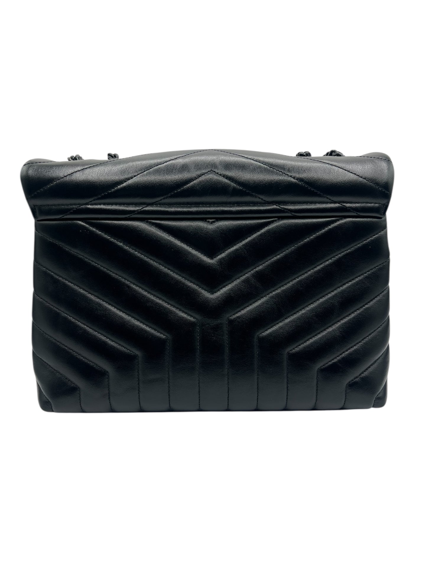 GORGEOUS! YSL LOULOU quilted leather shoulder bag-Large size