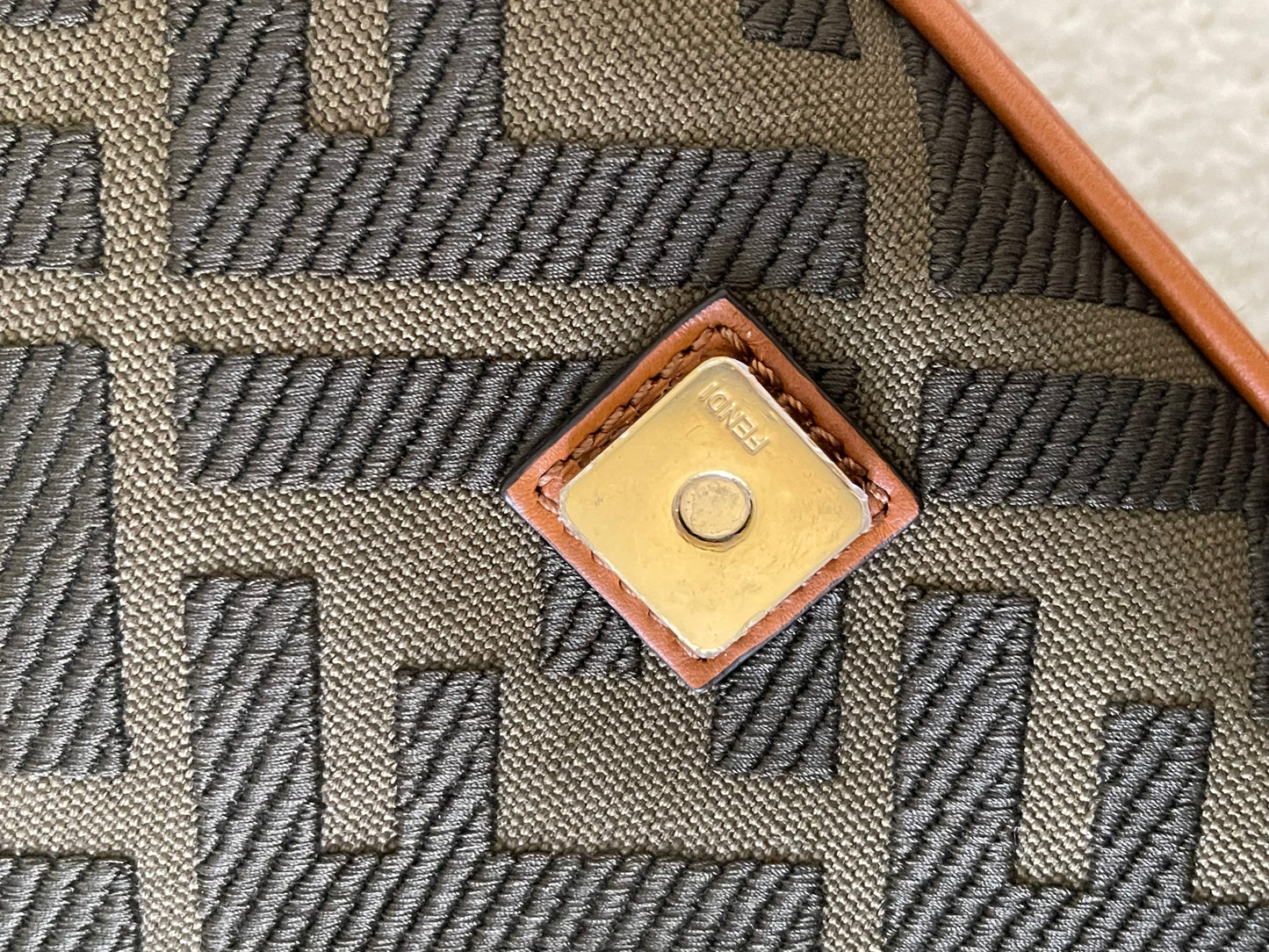 FENDI ZUCCA GREEN BAGUETTE
