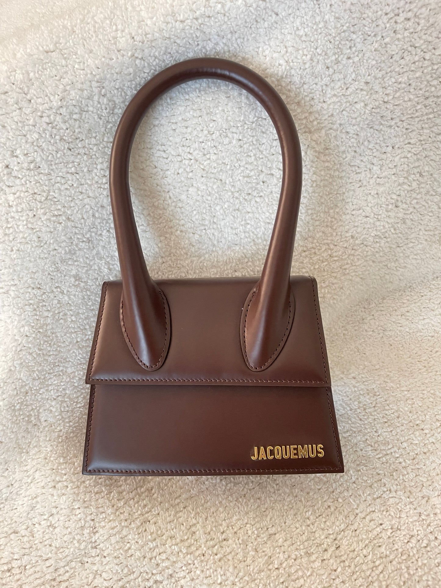 JACQUEMUS BROWN SMALL CROSSBODY