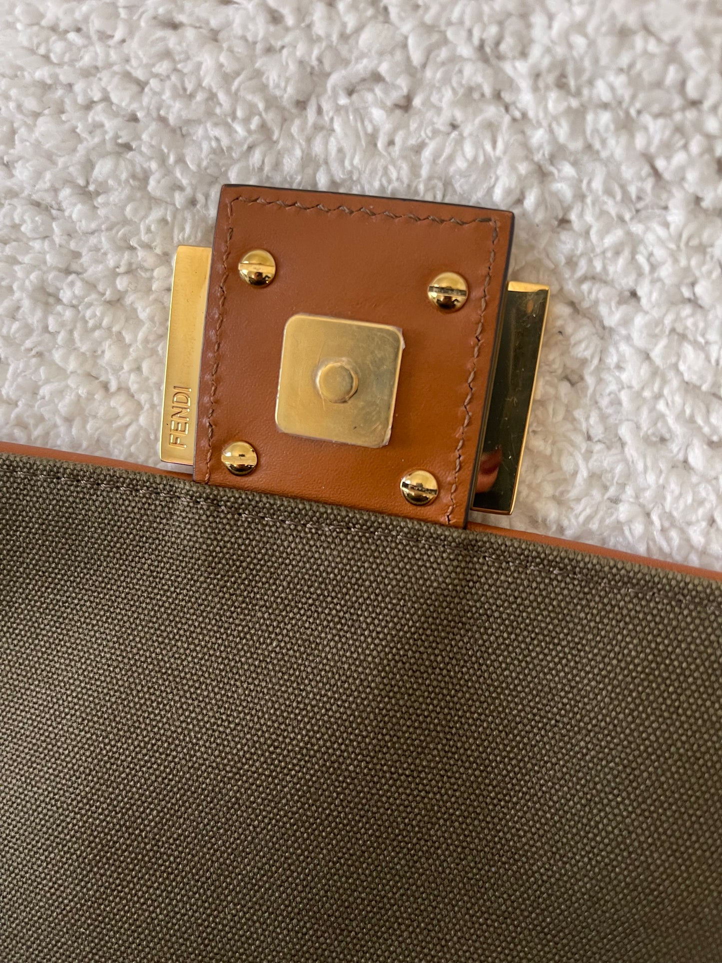 FENDI ZUCCA GREEN BAGUETTE