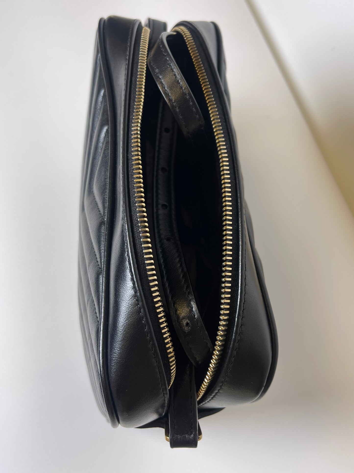 BLACK YSL CAMERA BAG
