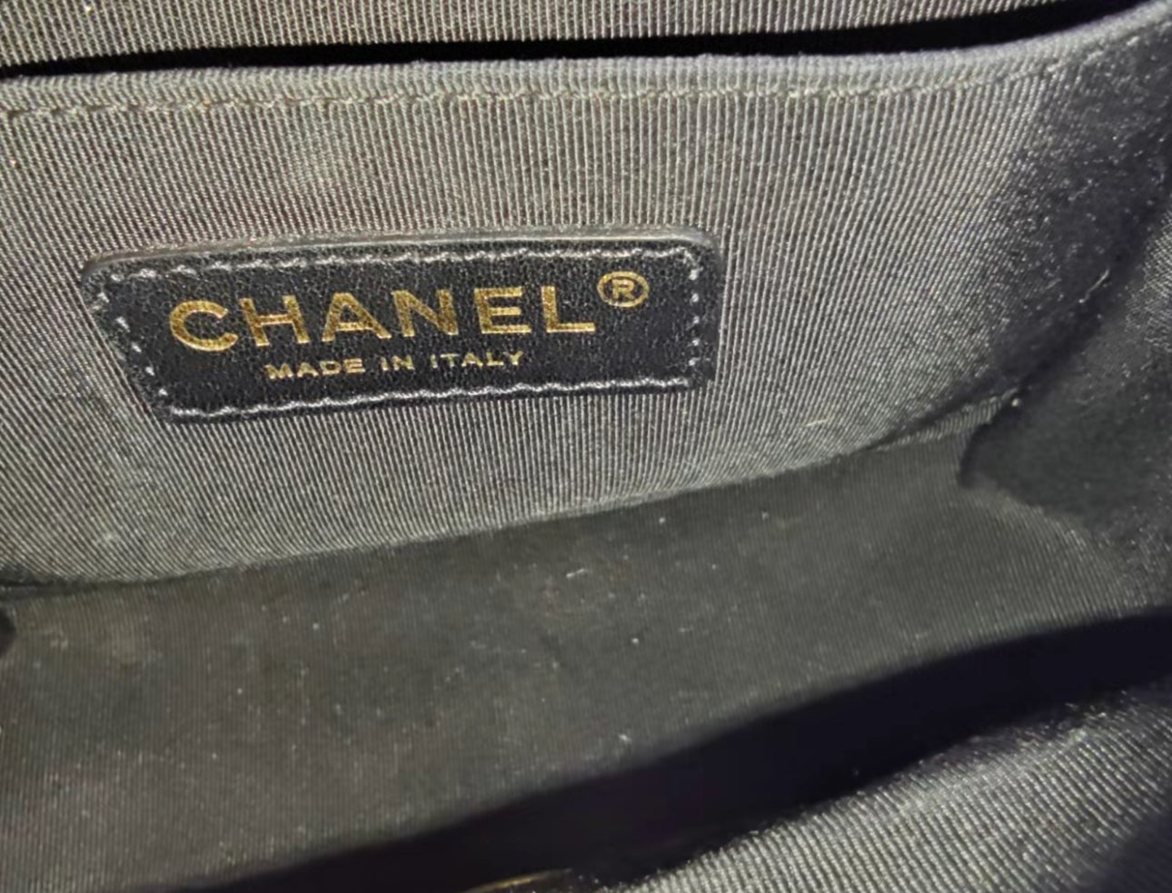 MINI CHANEL FLAP BAG CROSSBODY BEIGE & BLACK LAMBSKIN