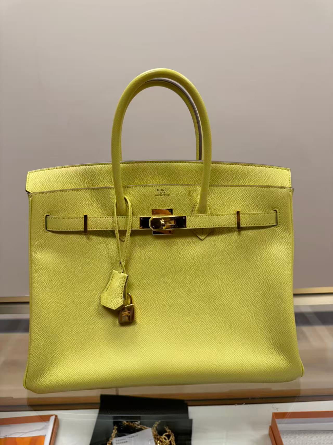 Hermes Jaune De Naple Birkin 35