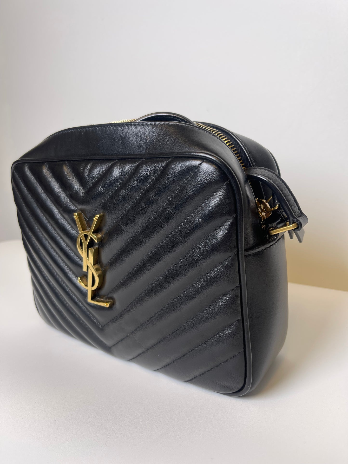 BLACK YSL CAMERA BAG