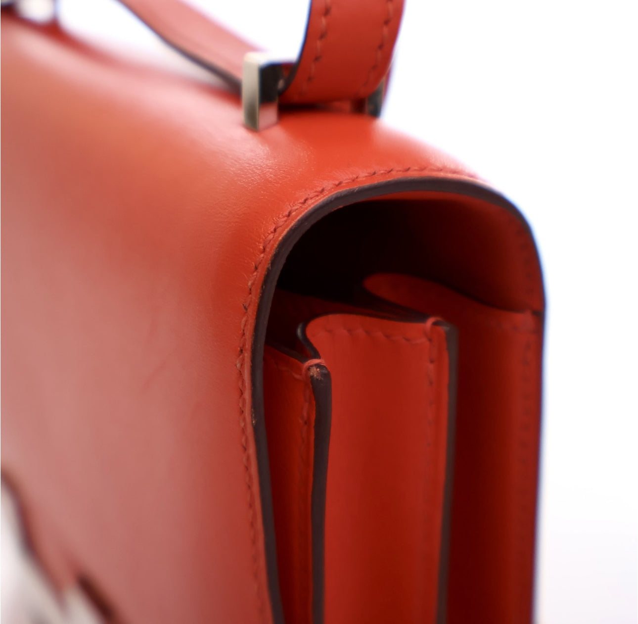 HERMES ROUGE TOMATE SWIFT MINI CONSTANCE 18