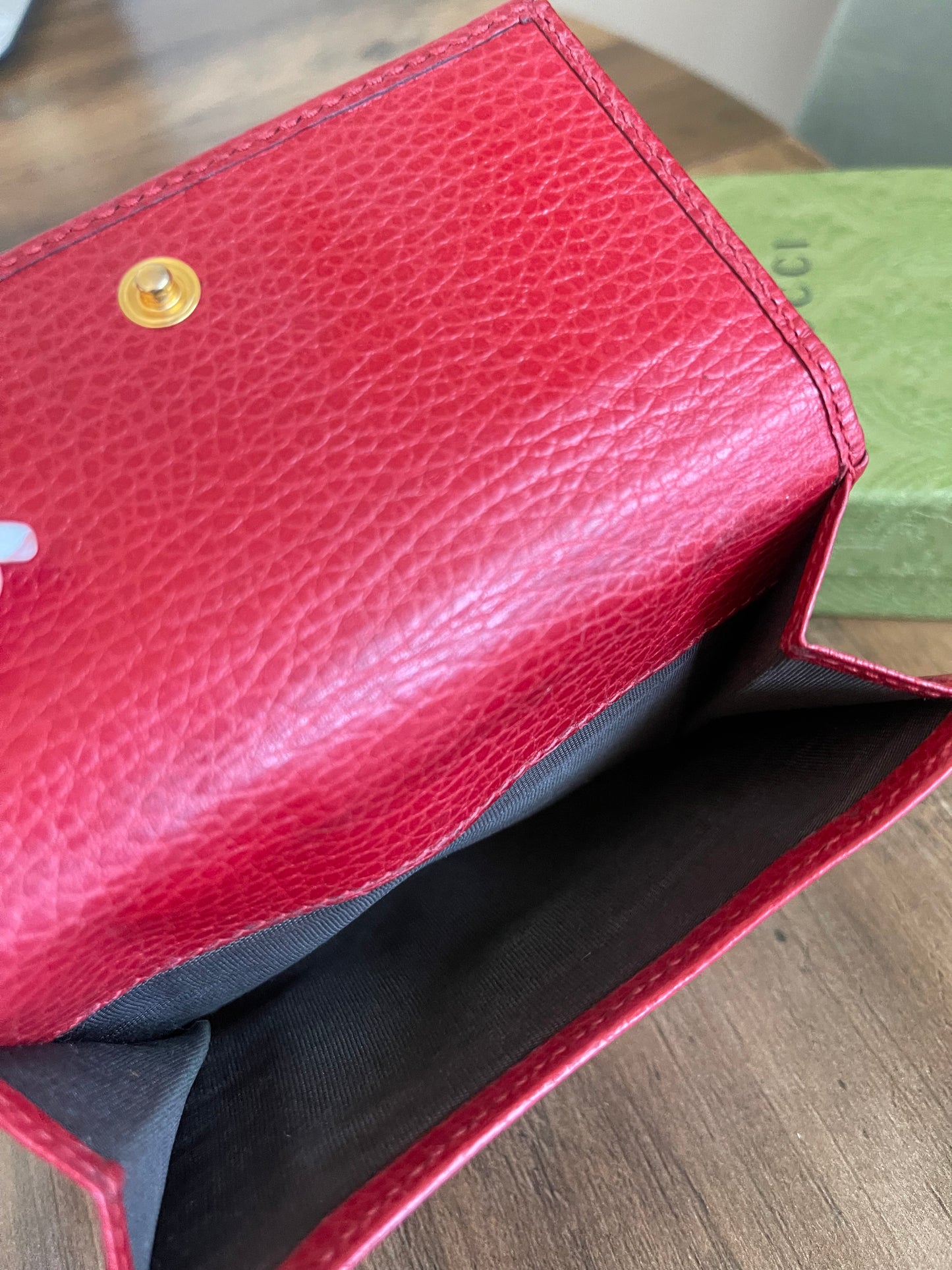 GUCCI RED BI FOLD WALLET