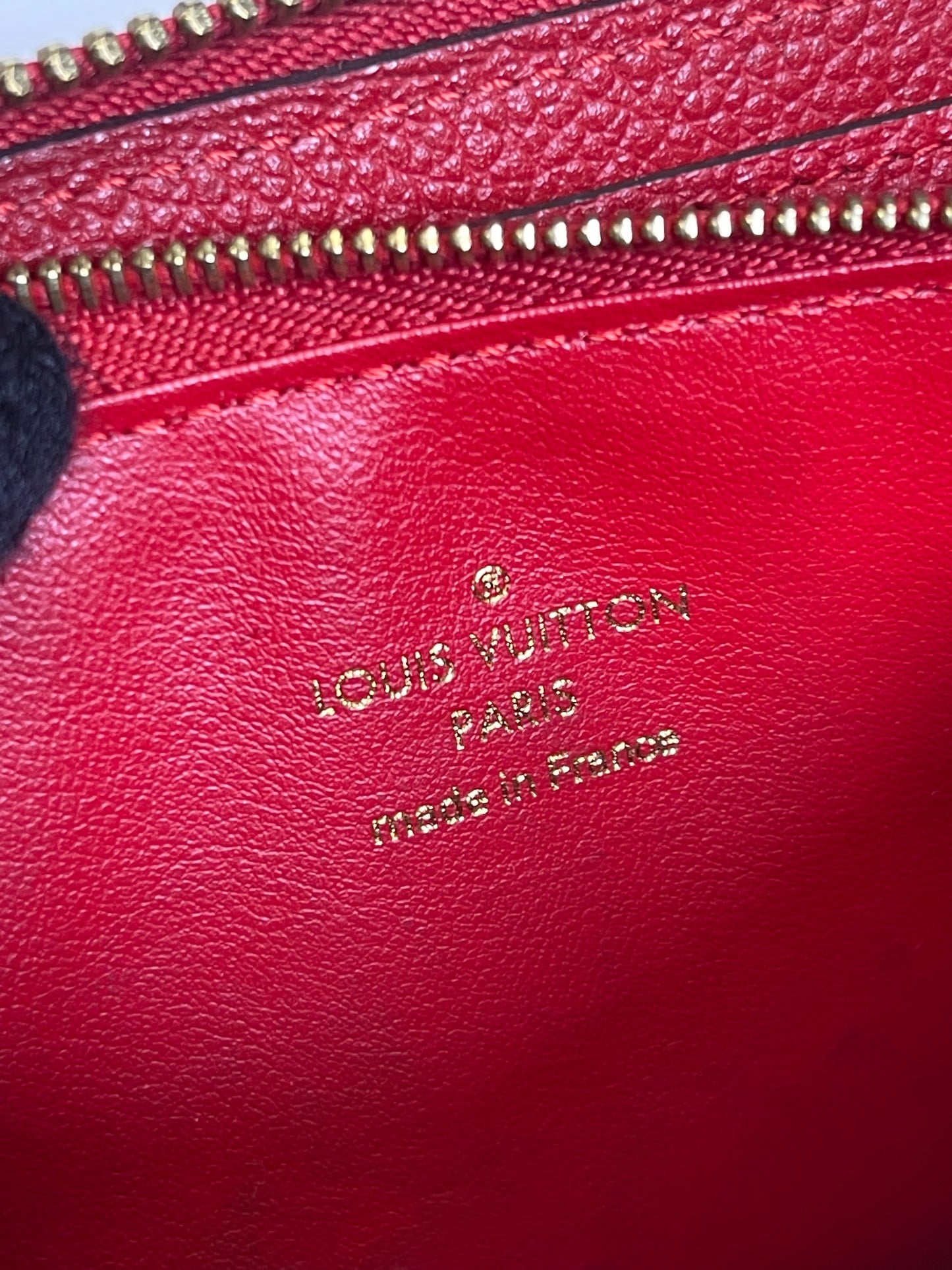 Louis Vuitton Red monogram Empriente Leather Long Wallet ￼