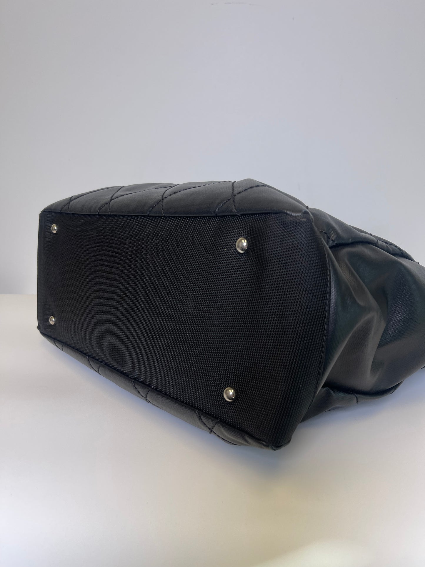 VINTAGE CHANEL COATED CANVAS TOTE