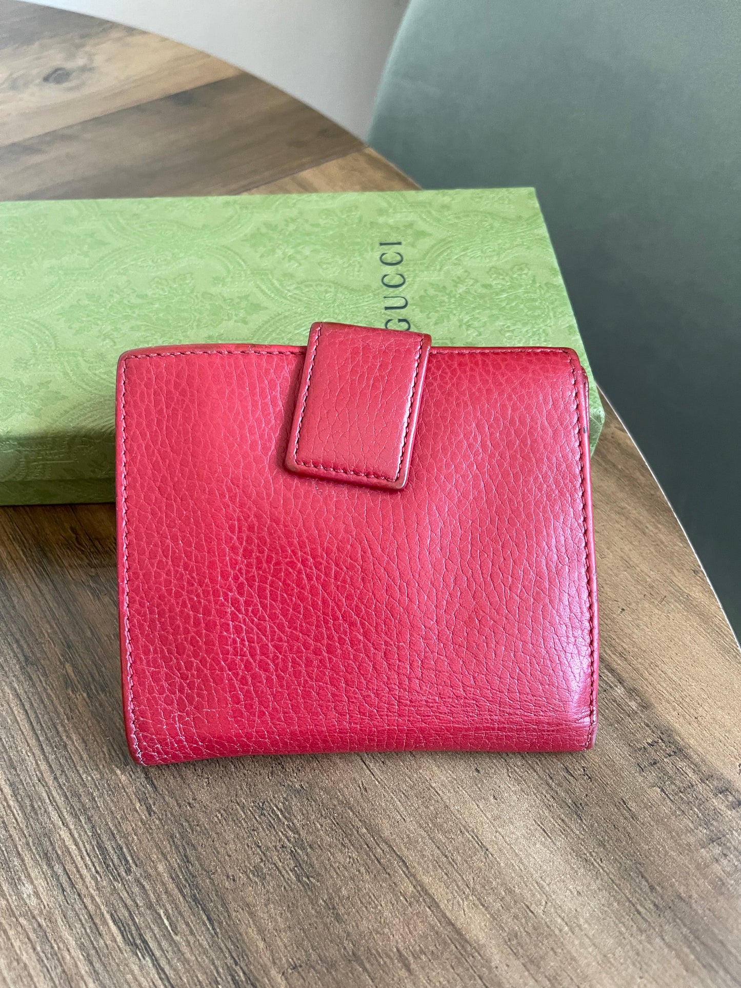 GUCCI RED BI FOLD WALLET
