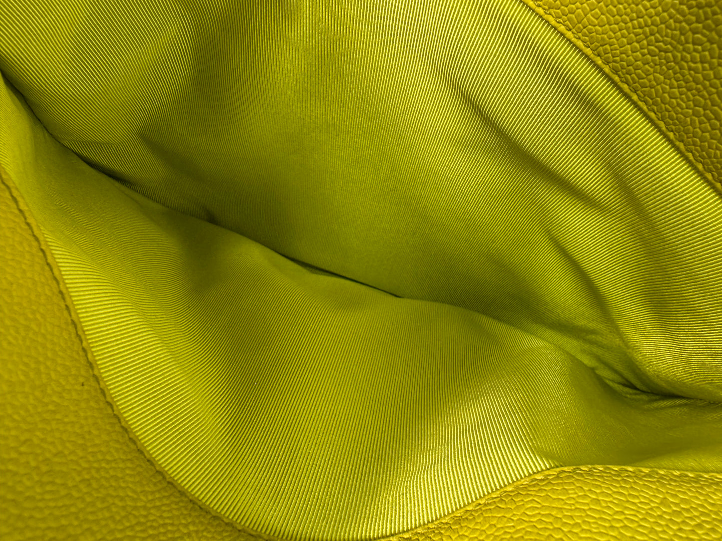 CHANEL LIME GREEN TOTE CAVIAR