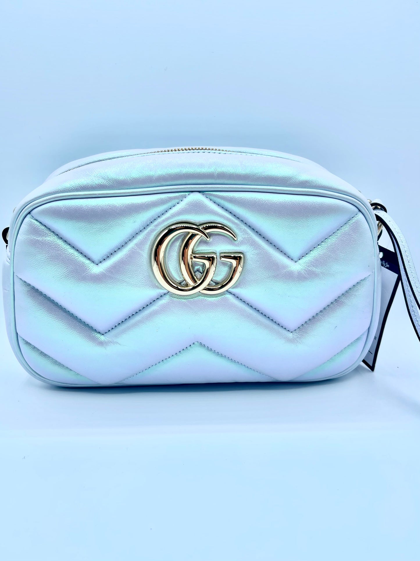IRIDESCENT GUCCI CAMERA BAG CROSSBODY WITH DUST BAG
