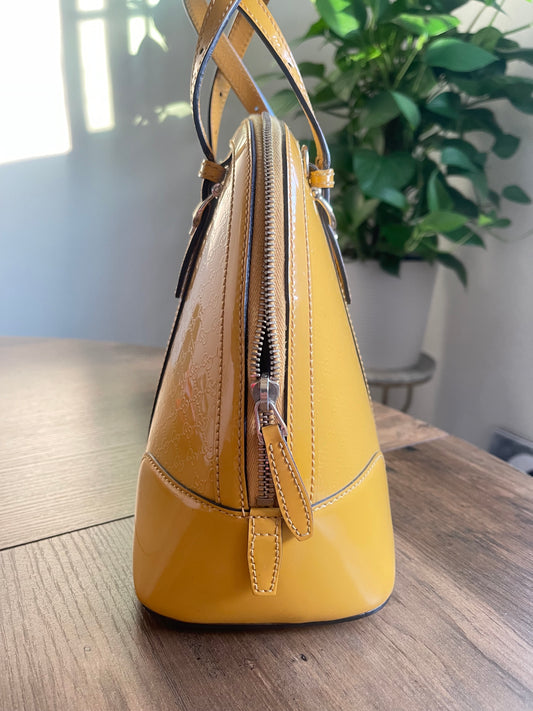 GUCCI PATENT YELLOW CROSSBODY