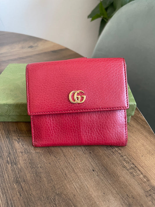 GUCCI RED BI FOLD WALLET