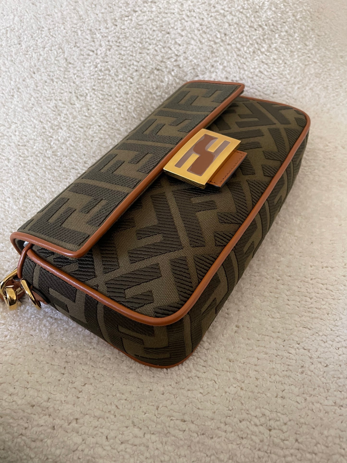 FENDI ZUCCA GREEN BAGUETTE